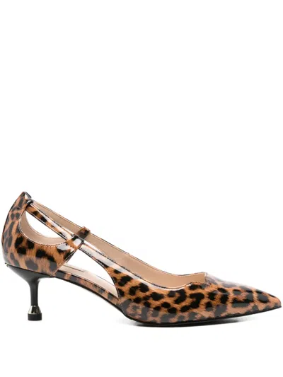 Liu •jo 55mm Leopard-print Cut-out Pumps In Animal Print