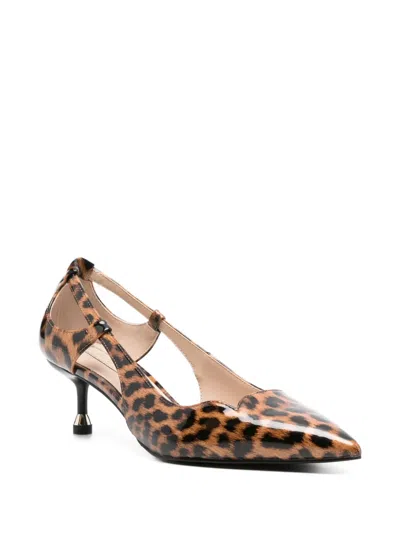 Liu •jo 55mm Leopard-print Cut-out Pumps In Animal Print