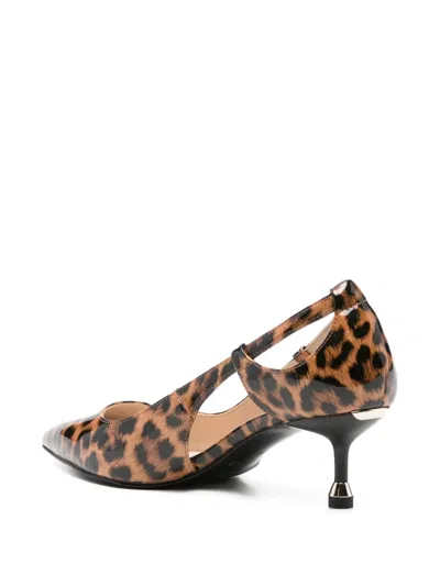 Liu •jo 55mm Leopard-print Cut-out Pumps In Animal Print