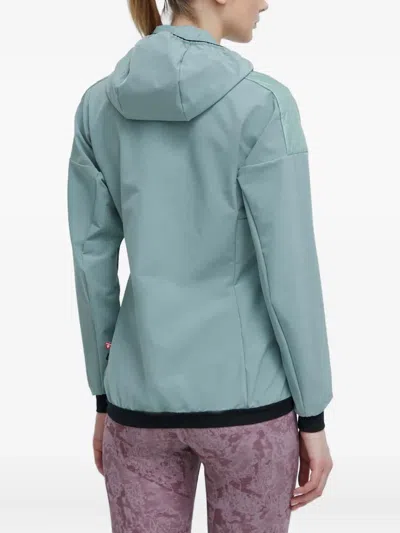 Adidas Originals Quilted Hooded Jacket In Blue