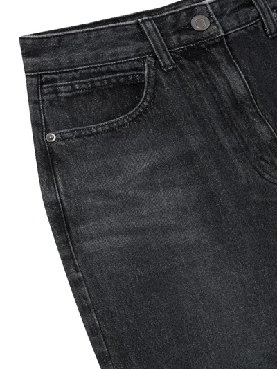 Studio Tomboy Adjustable-waist Bootcut Jeans In Black