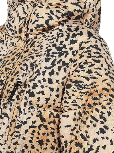 Pyrenex Hooded Leopard-print Jacket In Neutral