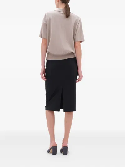 Remain Birger Christensen Short-sleeved Polo Sweater In Neutral