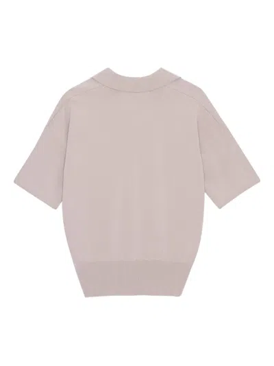 Remain Birger Christensen Short-sleeved Polo Sweater In Neutral