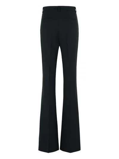 Sportmax Hangar Flare Trousers In Stretch Wool In Black