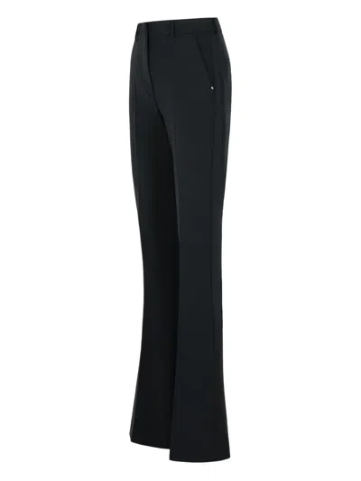 Sportmax Hangar Flare Trousers In Stretch Wool In Black