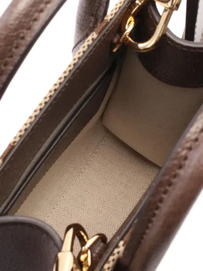 Pre-owned Gucci 2000-2015 Mini Jumbo Gg Canvas Web Satchel In Brown