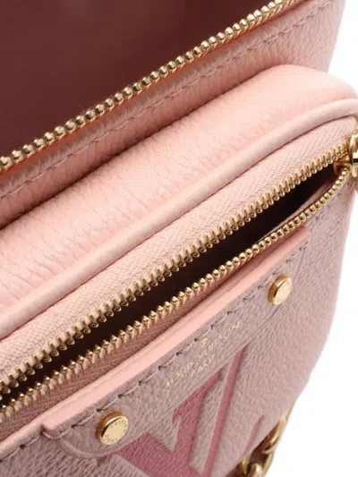 Pre-owned Louis Vuitton 2021-2025 Monogram Empreinte Giant By The Pool Mini Bumbag Satchel In Pink