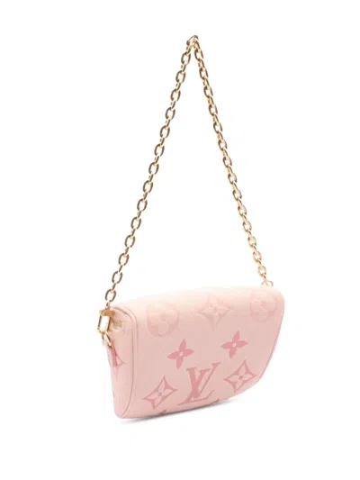 Pre-owned Louis Vuitton 2021-2025 Monogram Empreinte Giant By The Pool Mini Bumbag Satchel In Pink