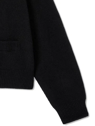 Studio Tomboy Logo-embroidered Button-front Cardigan In Black