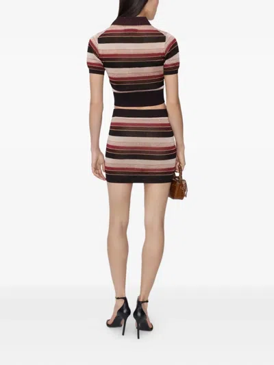Amiri Striped Miniskirt In Multi