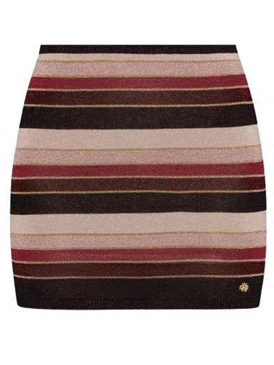 Amiri Striped Miniskirt In Multi