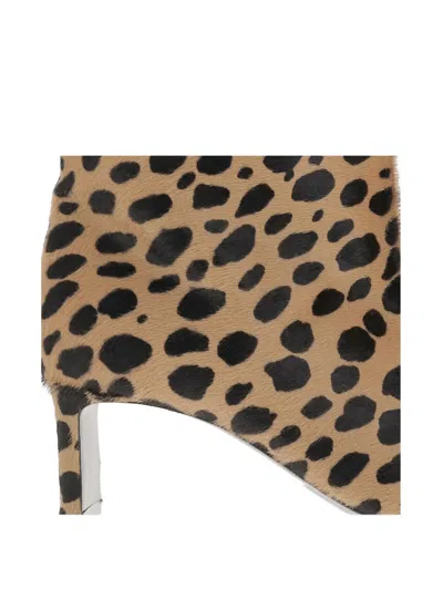 Khaite Ona Leopard-print Calf Hair Ankle Boots In Animal Print