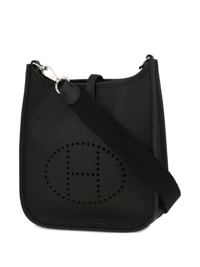 Pre-owned Hermes 2024 Mini Evelyne Shoulder Bag In Black