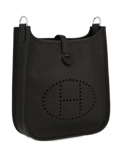 Pre-owned Hermes 2024 Mini Evelyne Shoulder Bag In Black