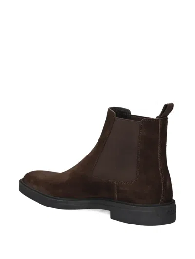 Hugo Boss Calev Elastic-panel Suede Boots In Multi