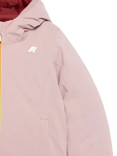 K-way Hooded Reversible Jacket In Pink