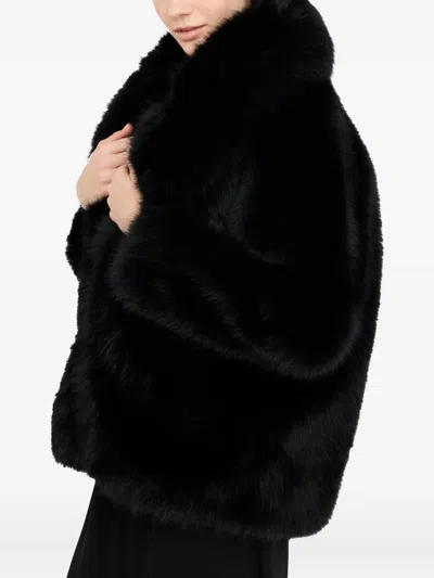 Liu •jo Fur Coat Liu Jo Woman Color Black In Black