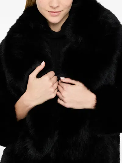 Liu •jo Fur Coat Liu Jo Woman Color Black In Black