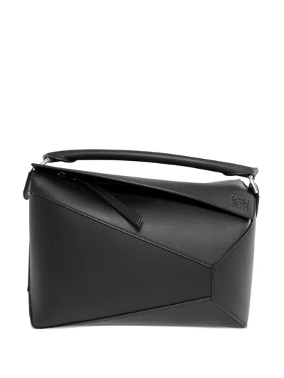 Loewe `puzzle Edge` Medium Bag In Black