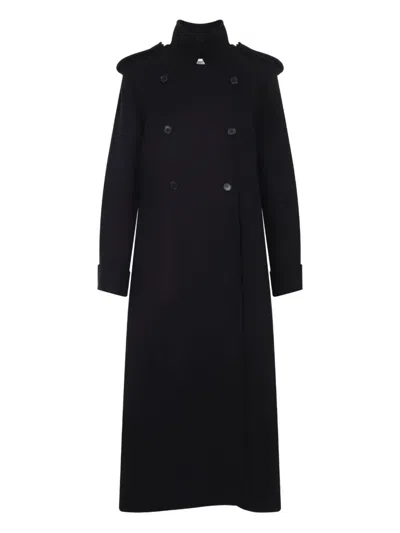 Khaite Donna Oversized Double-breasted Wool Coat In Black