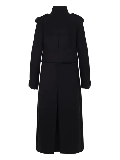 Khaite Donna Oversized Double-breasted Wool Coat In Black