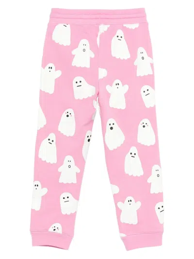 Stella Mccartney Ghost-print Drawstring Trousers In Pink