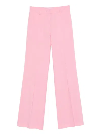 Msgm Virgin Wool-blend Pants In Pink
