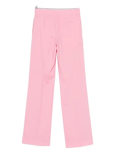 Msgm Virgin Wool-blend Pants In Pink
