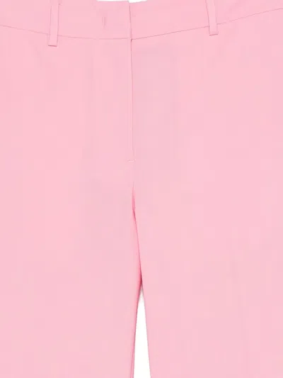 Msgm Virgin Wool-blend Pants In Pink
