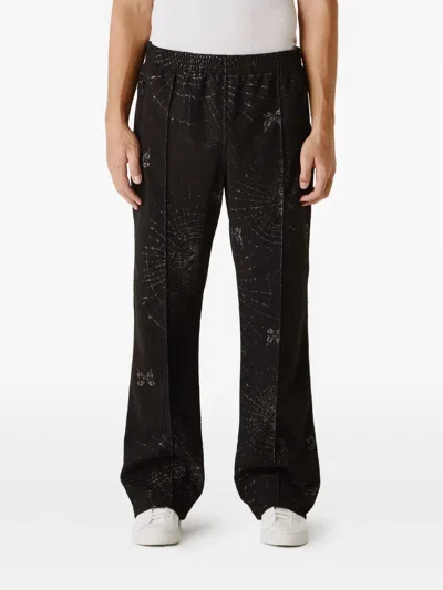 Needles Web-print Track Pants In Black