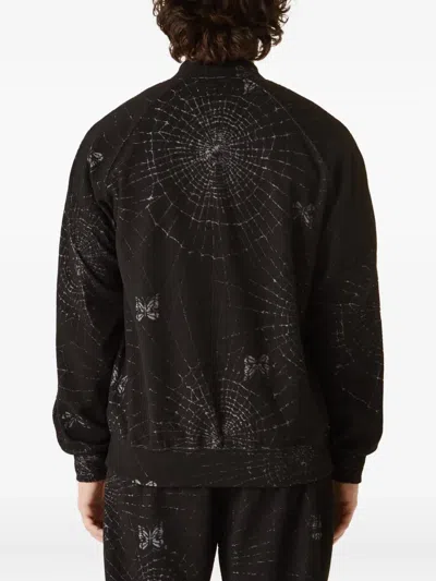 Needles Web-print Track Pants In Black