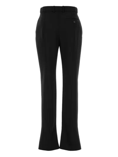 Alexander Mcqueen Mid-rise Bootcut Crepe Trousers In Black