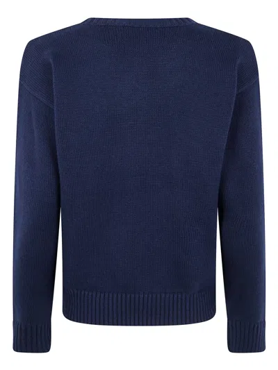 Ralph Lauren 'english Foxhound' Intarised Sweater In Blue