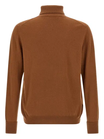Ballantyne Argyle-pattern Turtleneck Sweater In Brown
