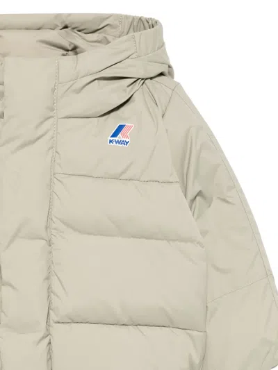 K-way Hooded Puffer Jacket In Multi