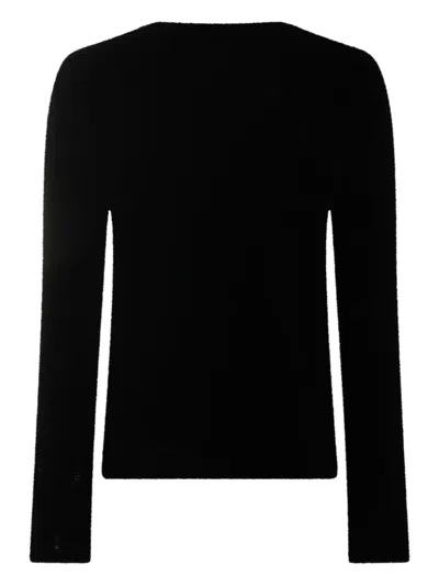 Thom Krom Distressed Long-sleeve Sweater In Black