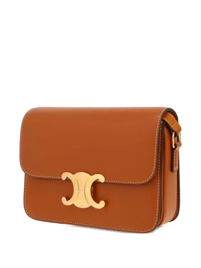 Pre-owned Celine 2020s Triomphe Teen Shoulder Bag In Brown