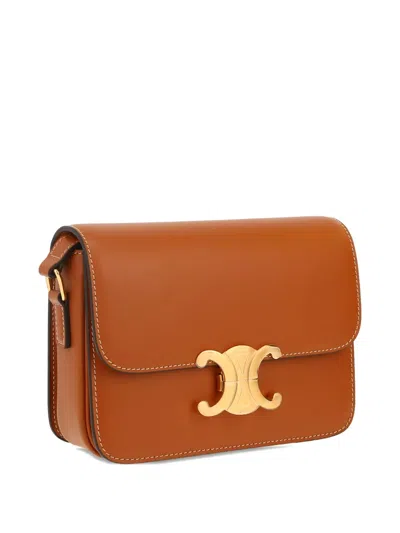 Pre-owned Celine 2020s Triomphe Teen Shoulder Bag In Brown