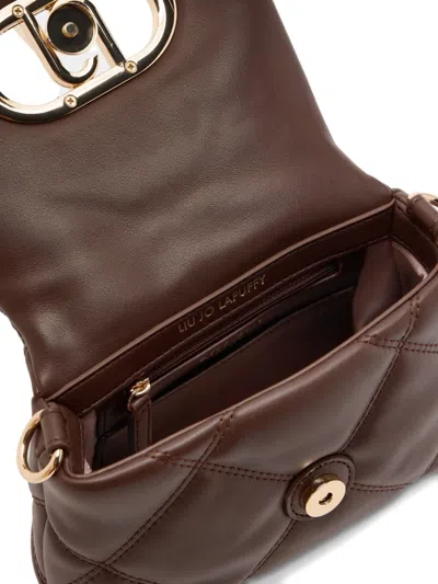 Liu •jo Liu Jo Textured Dark Brown Shoulder Bag In Brown