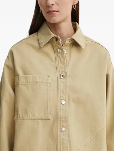 搭扣贴袋衬衫式夹克