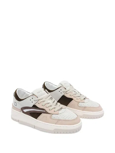 Date Low-top Sneakers In Logic Fondo Crust Leather And Suede In Neutral