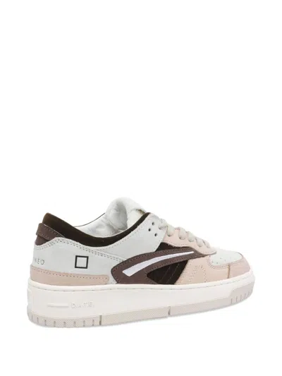 Date Low-top Sneakers In Logic Fondo Crust Leather And Suede In Neutral