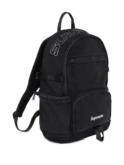 Supreme Denim "black" Backpack In Black