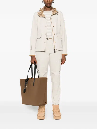 Moncler Belted Cargo Pants In Neutral