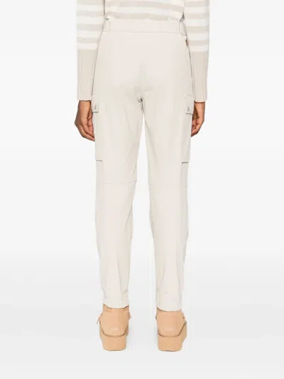 Moncler Belted Cargo Pants In Neutral