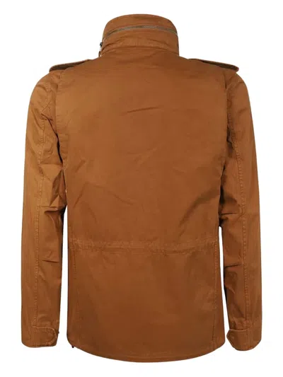 Aspesi Multi-pocket Cotton Jacket In Brown
