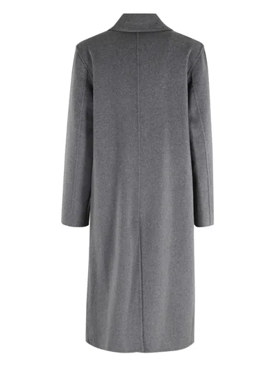 Seventy Double-breasted Coat With Classic Lapel In Gray