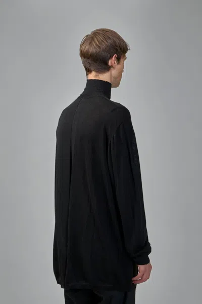 Rick Owens Oversized Knit Turtleneck Sweater In Black
