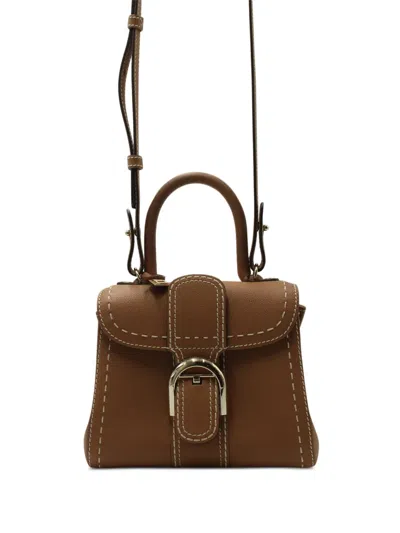 Pre-owned Delvaux Vintage Mini Top-handle Tote Bag In Brown